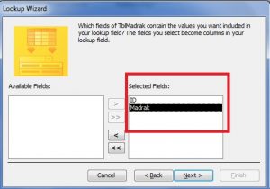 Lookup Wizard in Access