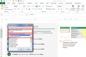 قفل کردن فرمول ها در اکسل